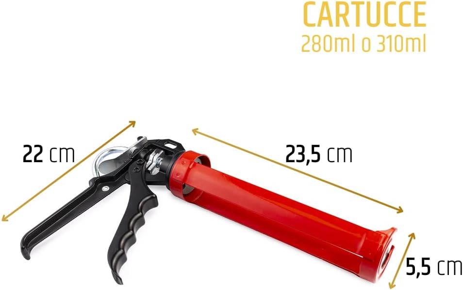 2000 | Professional Silicone Gun, Aluminium Handle with Plastic Holder, Seala...