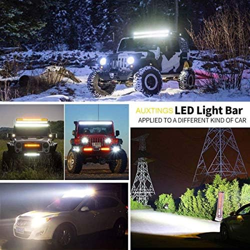 AUXTINGS 50 inch 648W Curved LED Light Bar, Spot Flood Beam Triple Row