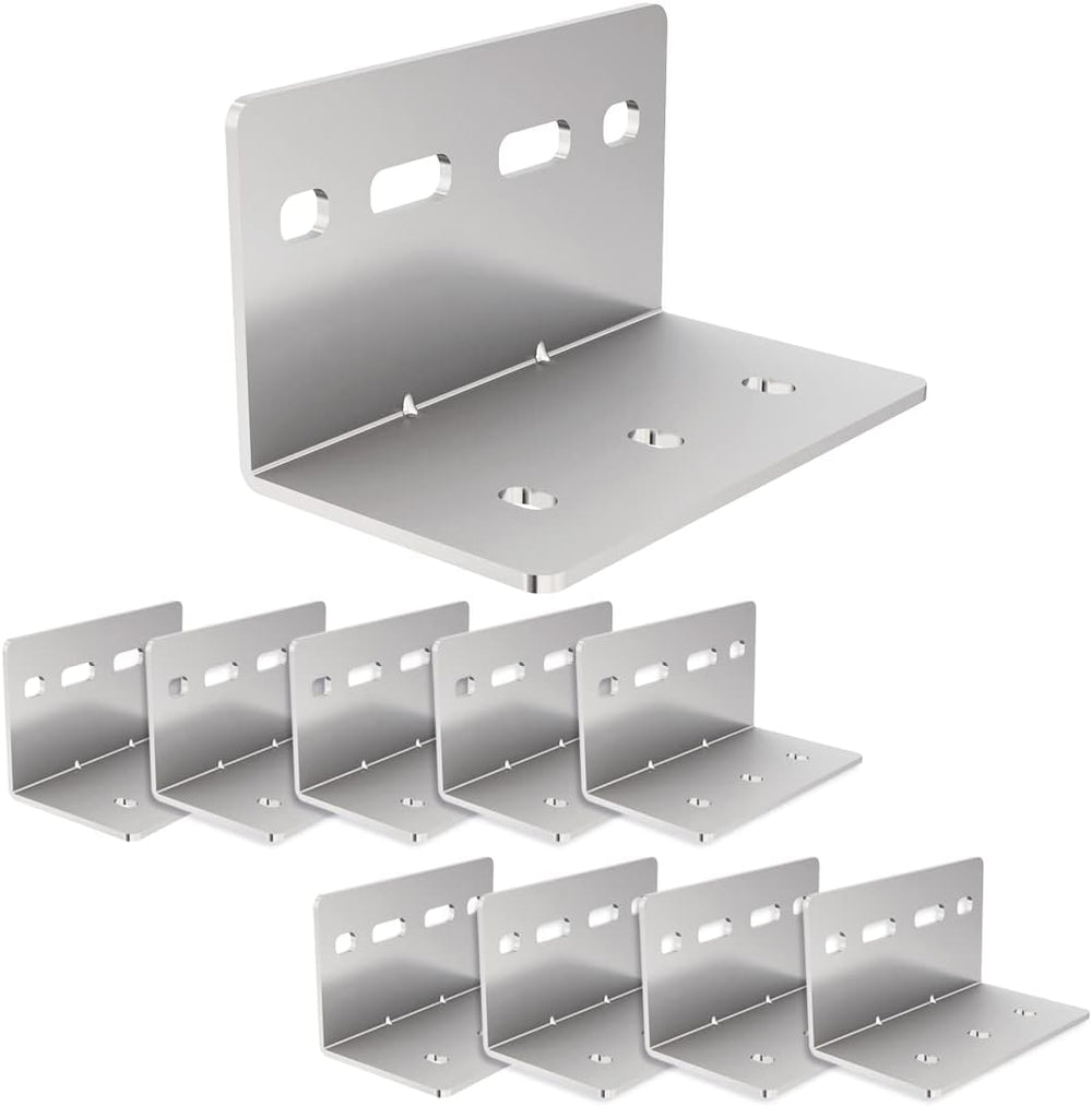 VADANIA 10pcs Heavy Duty L Bracket for #76 Series Drawer Slides, 90 Degree Ri...