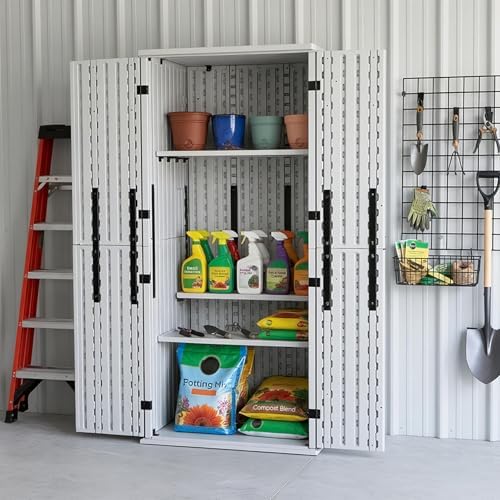 ZYJOYY Outdoor Storage Cabinet with 4 Shelves, 31.5" x 23.23" x 66....