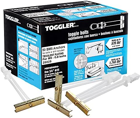TOGGLER SNAPTOGGLE BM5 Toggle Anchor, 50 Pack, No Bolts