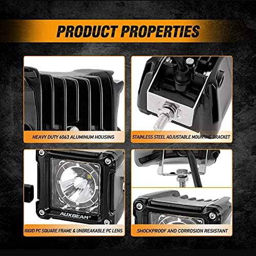 Auxbeam FA Series 3-Inch LED Cubes Offroad Pod Lights Driving Spot Lights