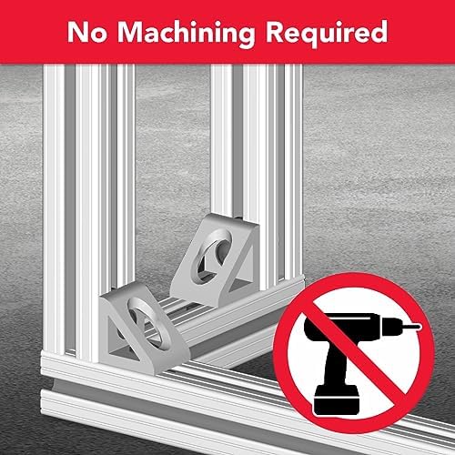 8020, 4332, 15 Series, 2 Hole Aluminum Inside Corner Gusset L Bracket for 80/...