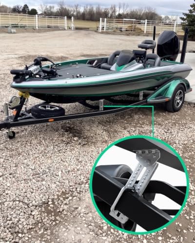 Heavy Duty Boat Trailer Bunk Brackets, 4 PCS 10" Galvanized Swivel Top B...