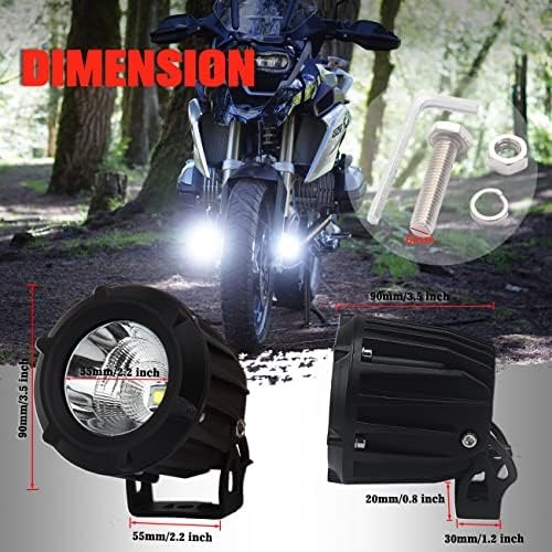 Chelhead 3.5 Inch Round LED Fog Lights - Motorcycle Auxiliary Lights Compatib...