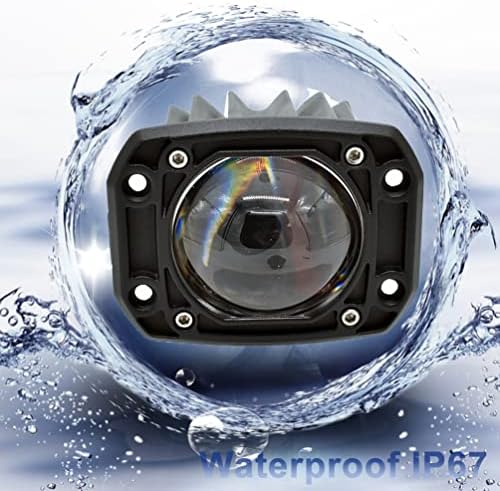 3" Flush Mount LED Pod Light Offroad Spot Fog Work Lamp for Truck SUV ATV