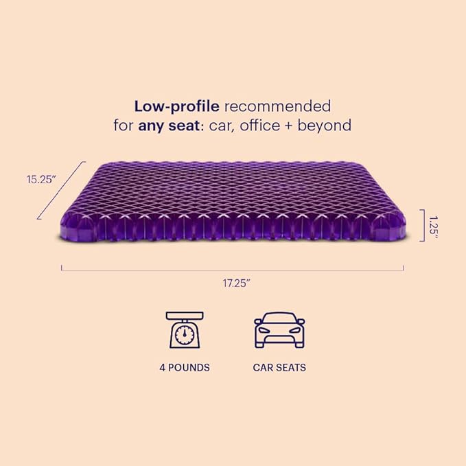 Purple Simply Seat Cushion | Pressure Reducing Grid Designed