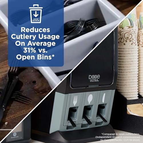 Dixie Ultra® SMARTSTOCK® MINI TRI-TOWER CUTLERY DISPENSER BY GP PRO (GEORGIA-...