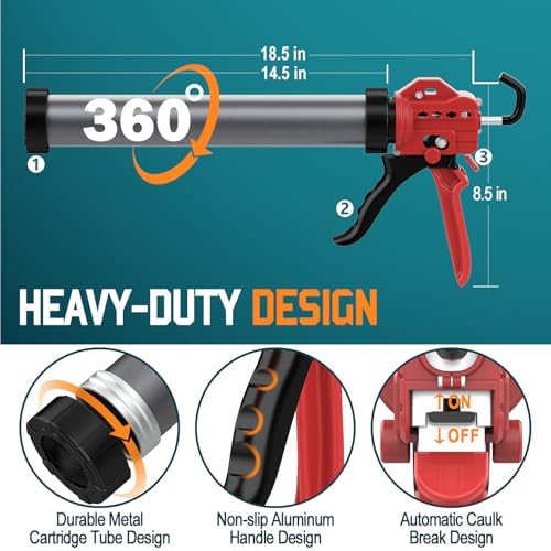 20 oz Sausage Caulk Gun, One-Touch Drip-Free | Effortless & Professional ...
