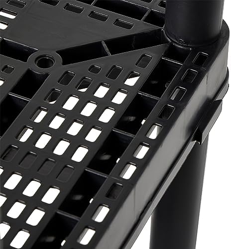 Gracious Living 4-Shelf Fixed-Height Medium-Duty Storage, Black, 2-Pack