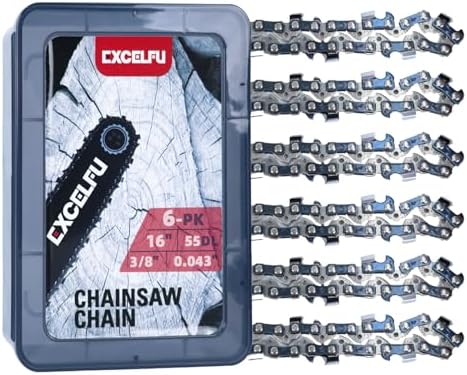 Chainsaw Chain 16 Inch 3/8" LP Pitch .043" Gauge 55 Drive Links