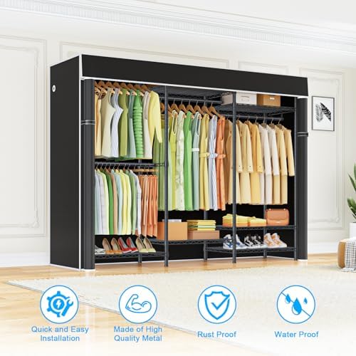 Ulif E13C Heavy Duty Closet Organizer System,Freestanding Clothing Racks for ...