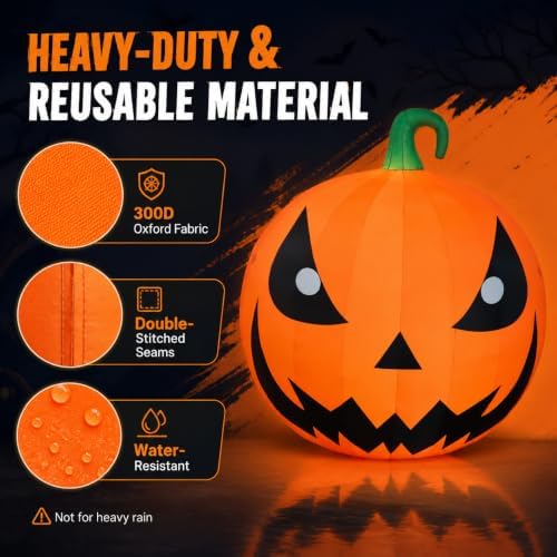 15FT Halloween Inflatables Pumpkin Decorations with 750W Air Blower