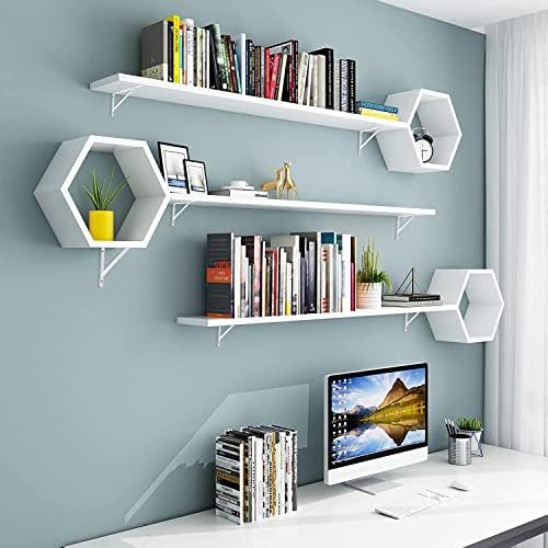 10 Inch Shelf Brackets , 10 Pack Heavy Duty L Brackets for Shelves, 90 Degree...