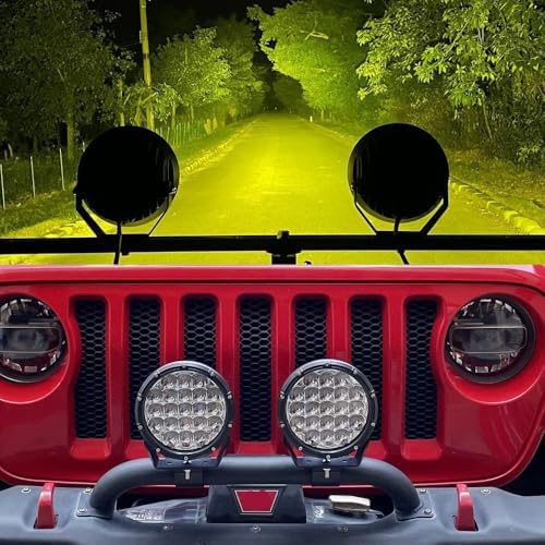 BIGLIONX Round LED Offroad Lights 7inch 2pcs 210W 32000LM LED Off Road Light ...