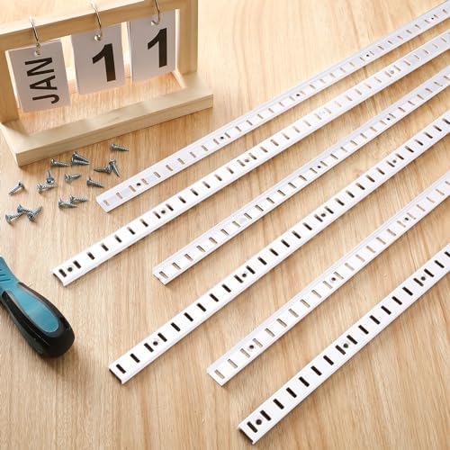 Yaocom 12 Pcs 36 Inch Shelf Pilaster Mortise Mount Pilaster Strip, White
