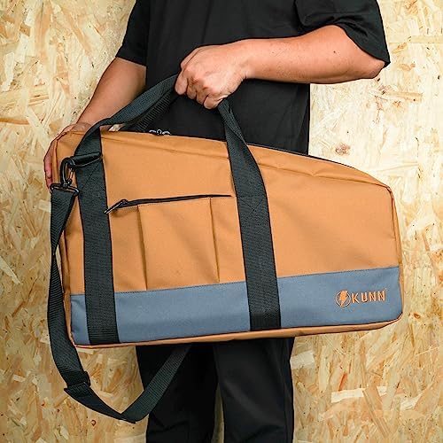 KUNN Framing Nailer Bag with Adjustable Shoulder Strap,Dual Lockable Zipper,E...