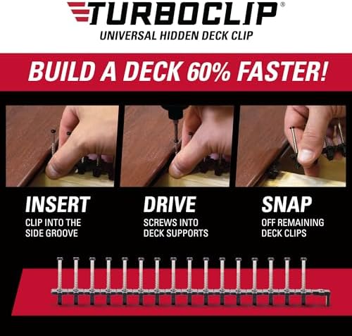 89280 Narrow Gap Universal Hidden Deck Fasteners, (1 Box of 800)