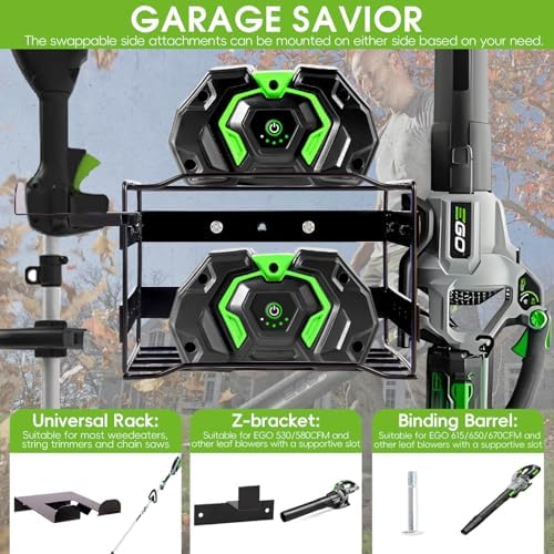 Power Tool Organizer Wall Mount - Heavy Duty Weed Eater Hanger for Garage Org...