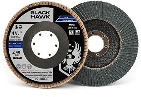 BHA 4-1/2 x 7/8 Zirconia Flap Disc T27 Angle Grinder - 40 Grit - 10 Pack