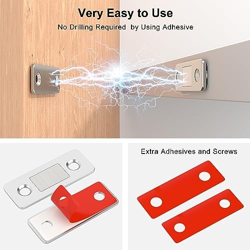Cabinet Sliding Door Magnets Jiayi 18 Pack Ultra Thin Magnetic Door Catch Sta...