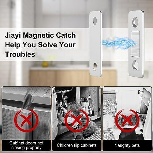 Cabinet Sliding Door Magnets Jiayi 18 Pack Ultra Thin Magnetic Door Catch Sta...