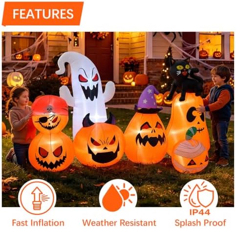 8 FT Halloween Inflatable Pumpkin Patch Yard Dรฉcor