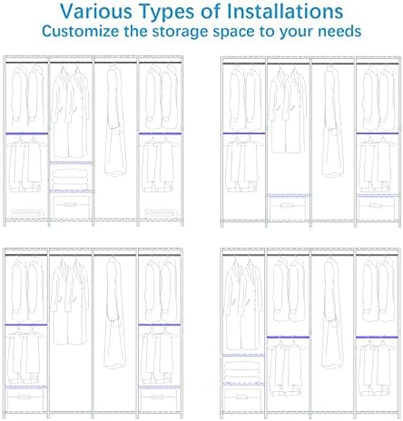 VIPEK V40 Heavy Duty Clothes Rack, Modular Closet System Clothing Rack