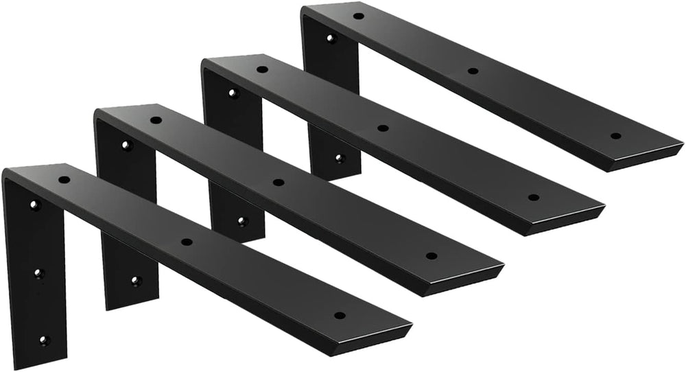 Countertop Support Bracket 4 Pack 20 inch Heavy Duty 3/8" Thick Black Gr...