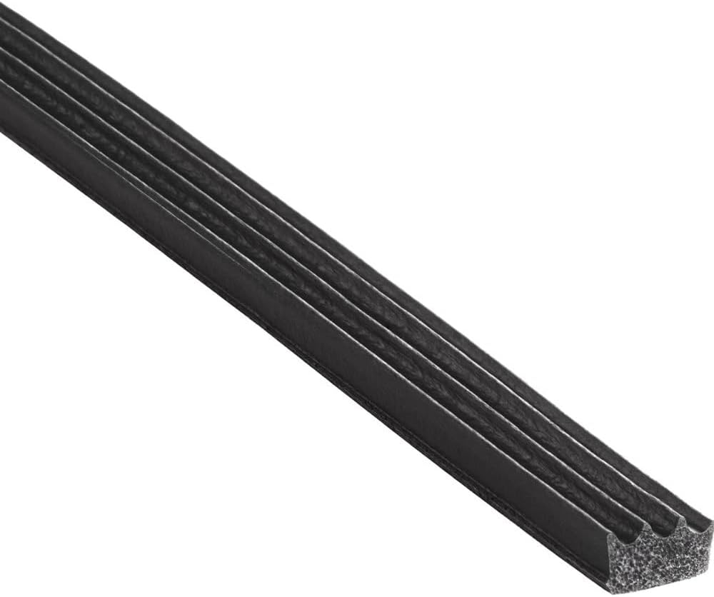 TRIM-LOK Ribbed Rectangle Rubber Seal with 3M Bonded Tape, 0.375-Inch Height,...
