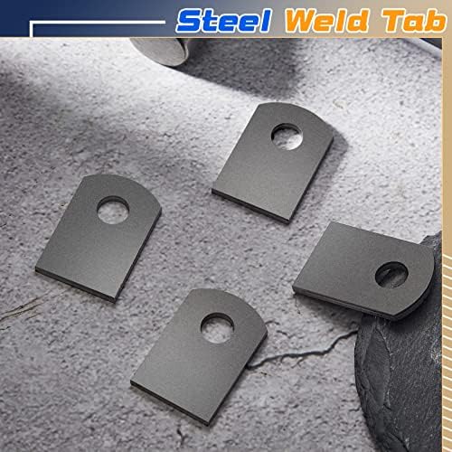 Dunzy 100 Pcs Steel Weld on Tabs, Universal Shock Mountt, Metal Tabs