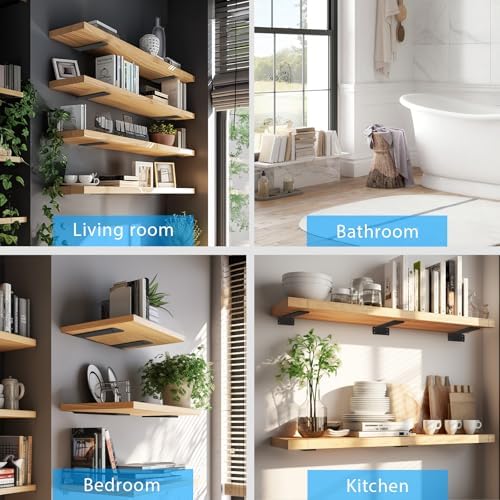 Shelf Brackets Floating Shlef Brackets 12-Inch 6-Packs, 1/5-Inch Thick Heavy ...