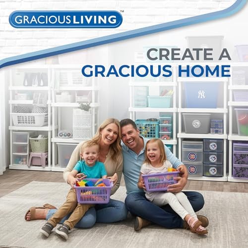 Gracious Living 4 Shelf Fixed Height Ventilated Medium Duty Storage Unit 14 x...