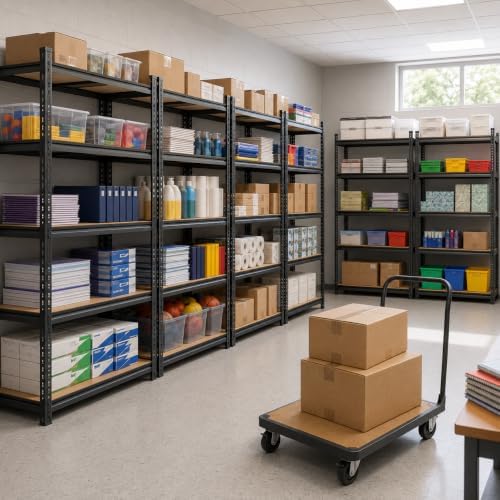 REIBII 2 Pack Garage Shelving, 2400LBS Each,Heavy Duty Storage Shelves