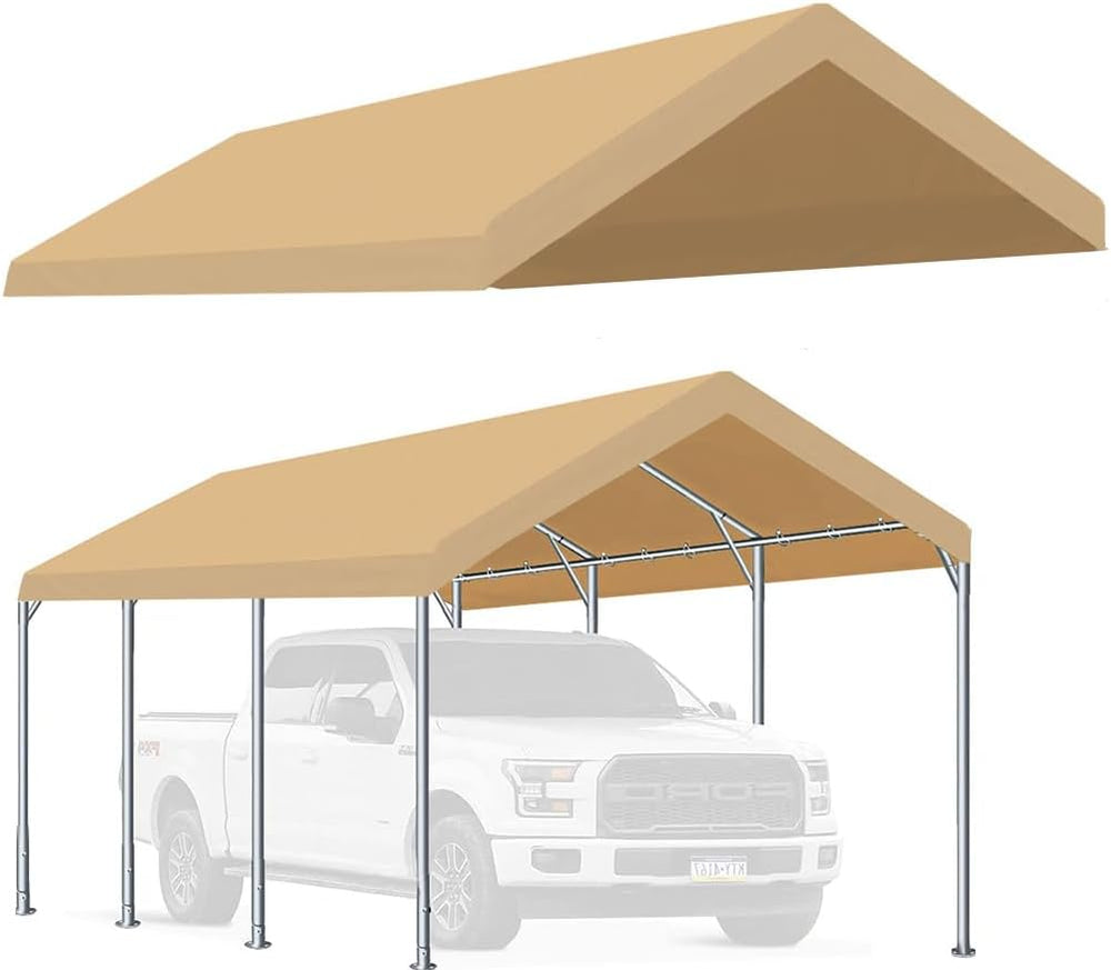 Rutile 10'x20' Carport Canopy ONLY Tent Garage Replacement Top Tarp C...