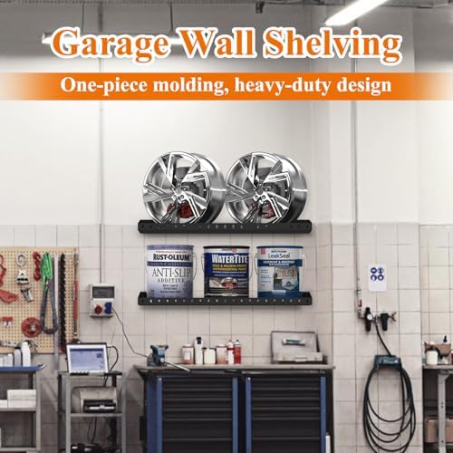 12 x 24 Inch Garage Wall Shelves, Heavy Duty Wall Mounted Storage Shelving