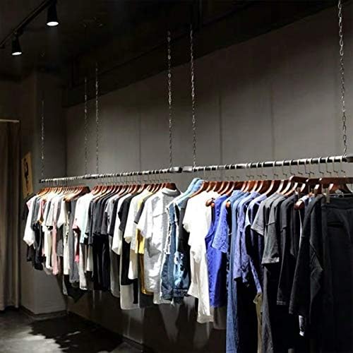 2 Pcs Creative Chain Adjustable Height Ceiling Hanging Clothing Racks,Retail ...
