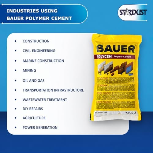 Bauer Instant Polymer Cement for Concrete, Stone, Tile & Brick, 1 Kg