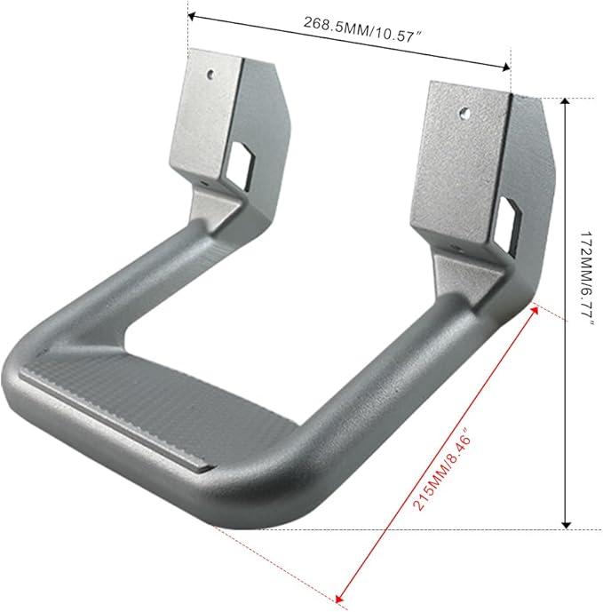 RULLINE Silver Powder Coated Truck Side Step Set