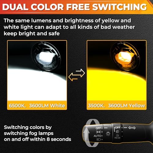 White Amber Fog light for Chevy Avalanche 2007-2013,07-14 Suburban Tahoe