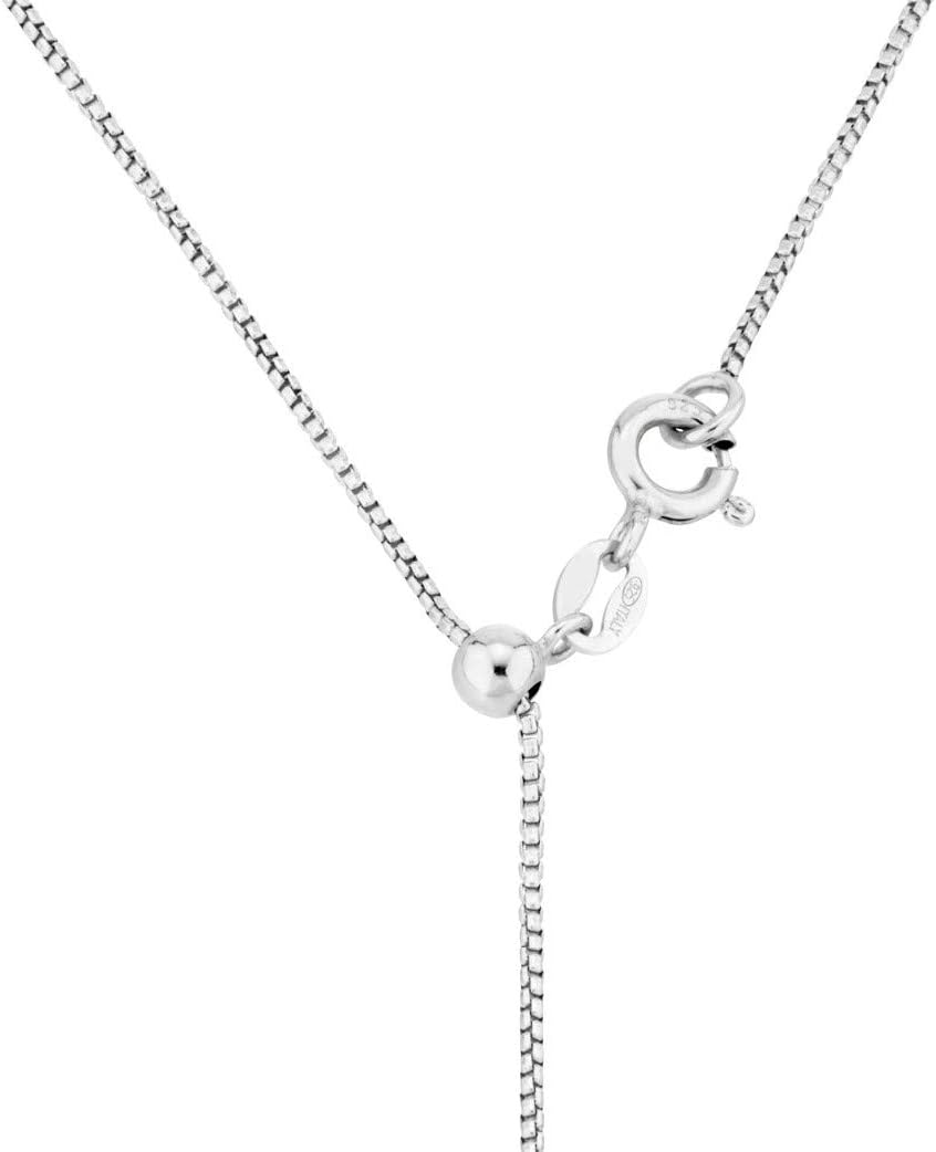 Miabella 925 Sterling Silver or 18K Gold Plated Italian 1mm Adjustable Solid ...
