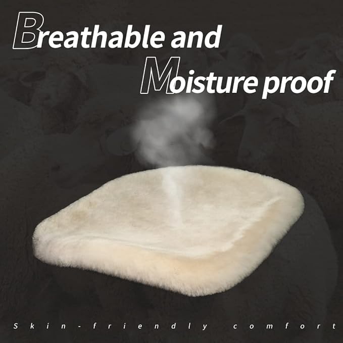 LLB Genuine Sheepskin Car Seat Cushion Seat Covers (2 Pcs)