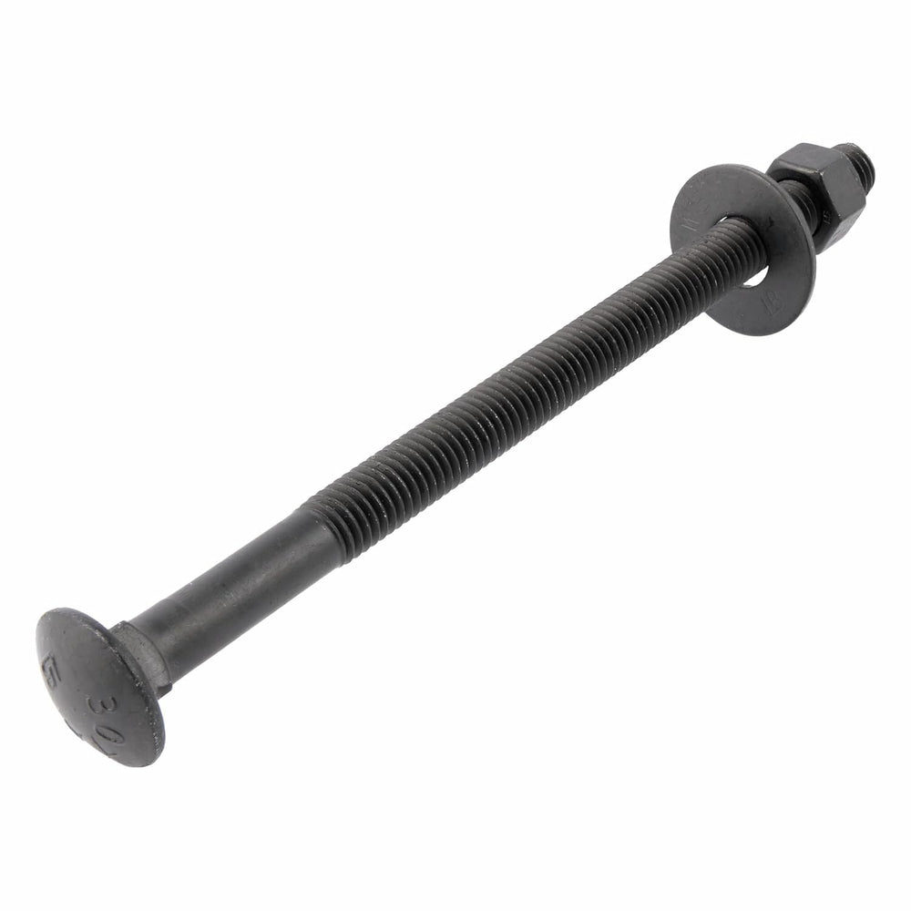 3/8" x 7" (25 Pack) Black Carriage Bolt Kit, Grade 307A, Ceramic Co...