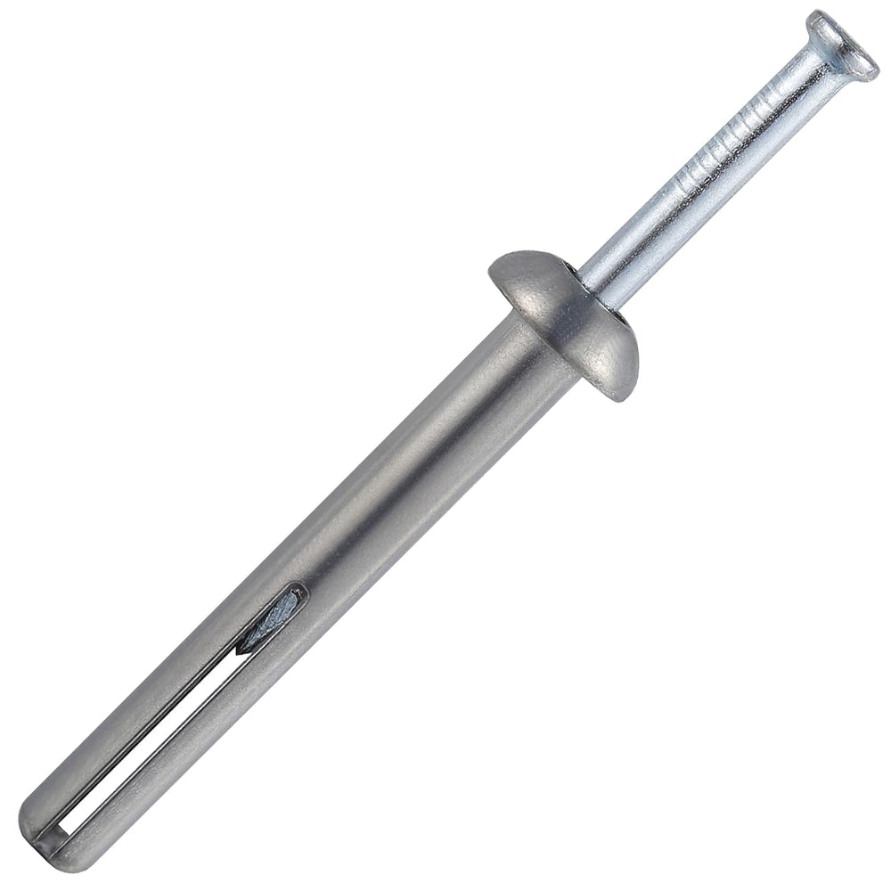Wensilon 1/4x2 Hammer Drive Nail in Anchor (100pcs per Box) Cement hammering ...