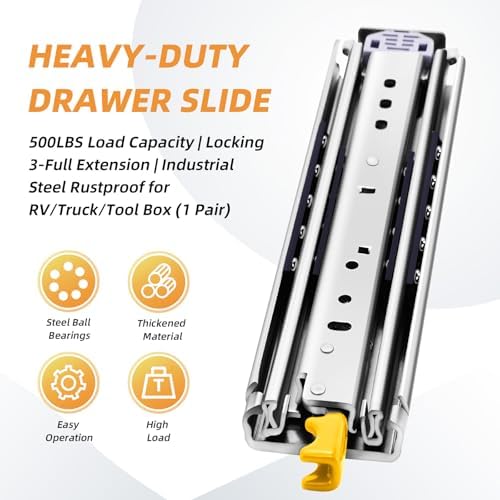 with Lock Heavy Duty Drawer Slides 12 14 16 18 20 22 24 26 28 30 32 34 36 40 ...