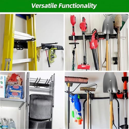 PIYILO 48 in Garage Tool Organizer Wall Mount, Adjustable Tool Storage Rack