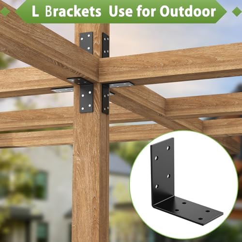 3x3 Inch Black L Shape 90 Degree Corner Support Brackets