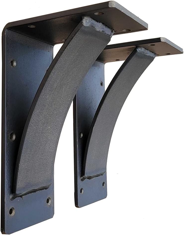 Rustic Red Door Co. Heavy Duty Fireplace Steel Mantel Brackets - Countertop S...