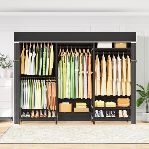 Ulif E13C Heavy Duty Closet Organizer System,Freestanding Clothing Racks for ...