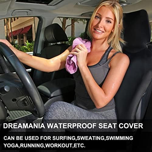 Neoprene Waterproof Car Seat Cover, Black 2pcs, Non-Slip